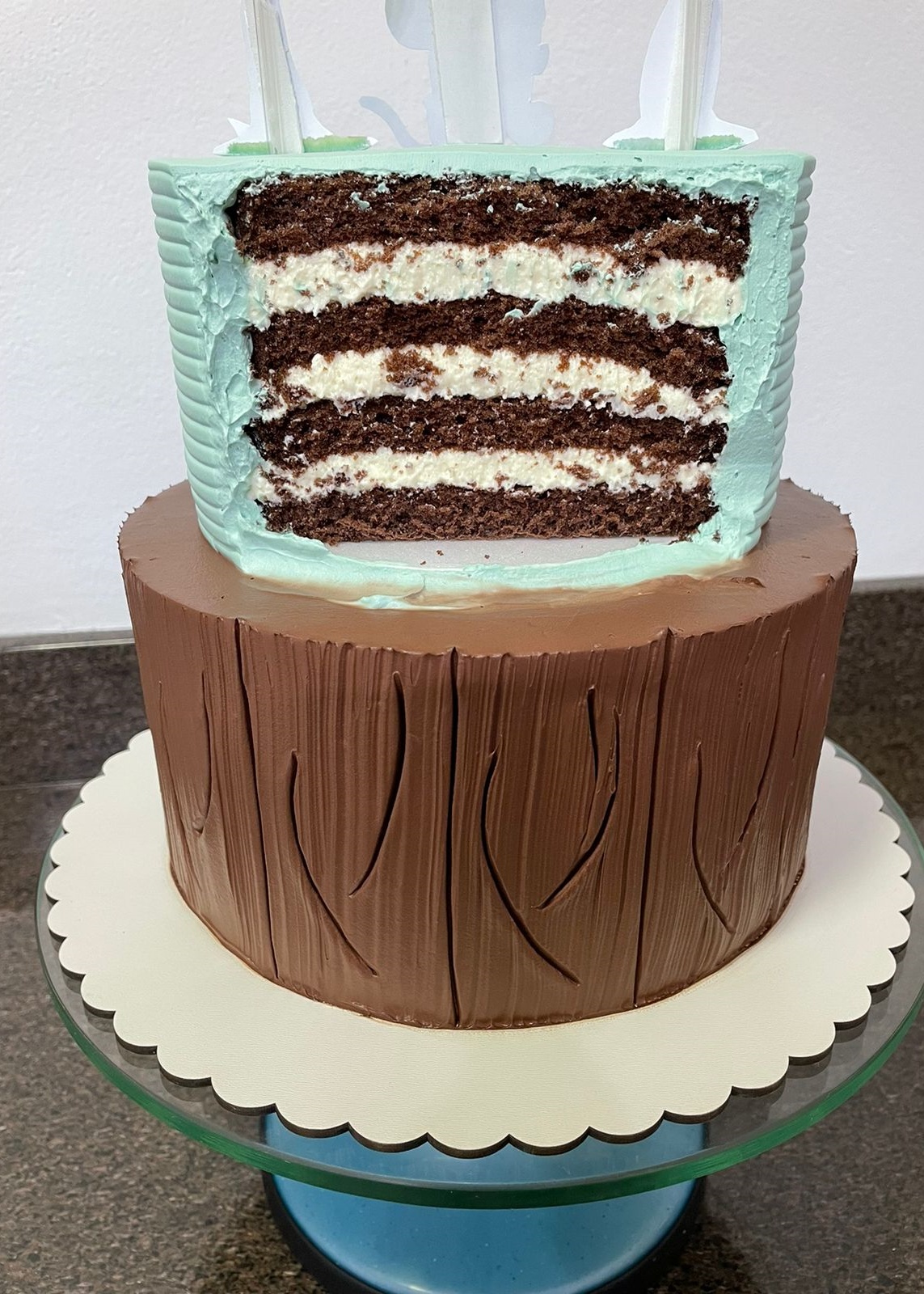 pão de ló de chocolate amanteigada