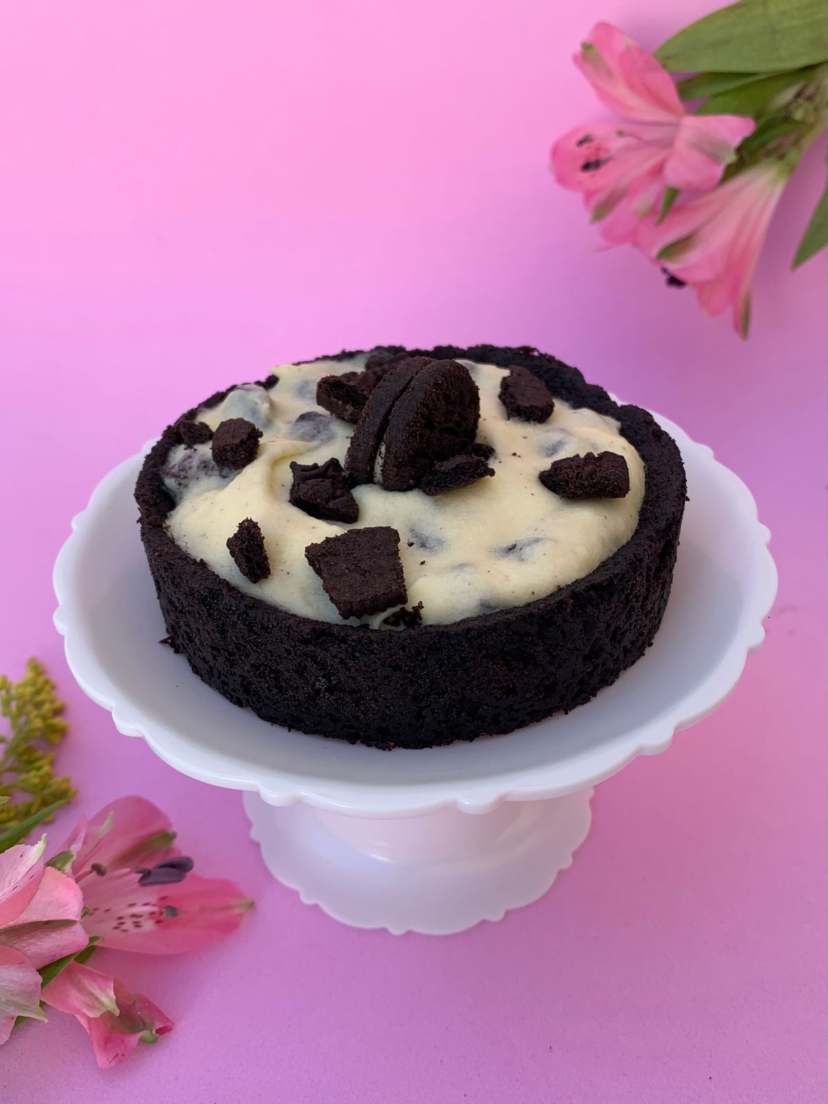 Mousse de Cream Cheese com Oreo